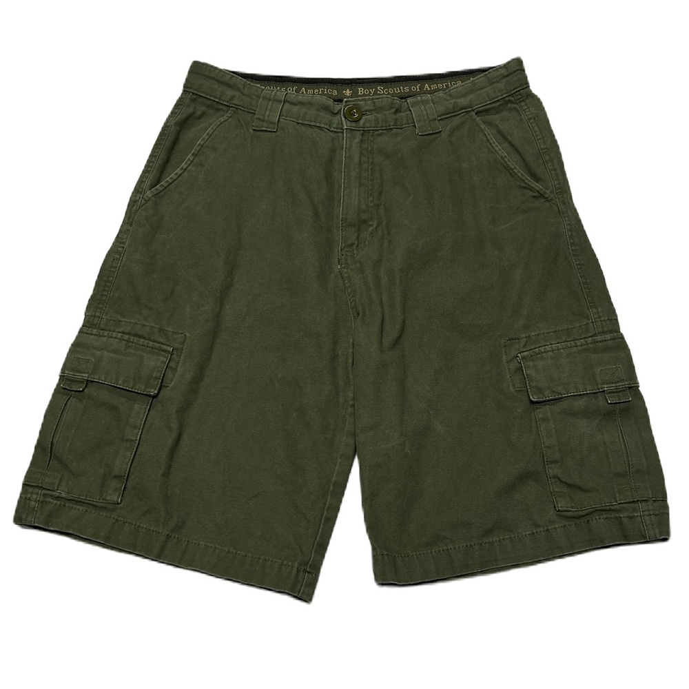 Boy Scouts Of America Uniform Canvas Shorts Cargo 100% Cotton Green Gorpcore